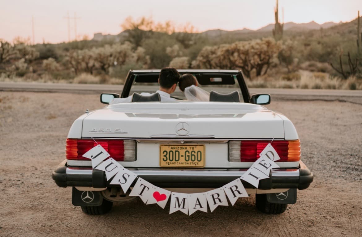 Wedding getaway car